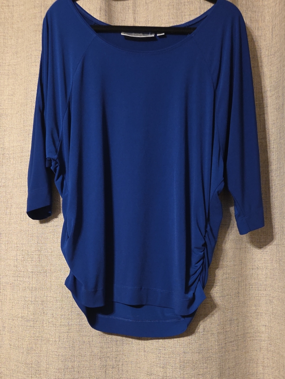 Women's Dolman Sleeve Boatneck Tunic in Cobalt